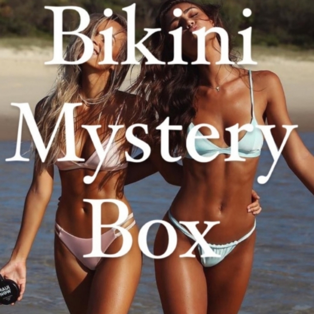 MYSTERY BOX 📦 Swim Wear Top Bottom Black White Floral Purple red Silver Gold